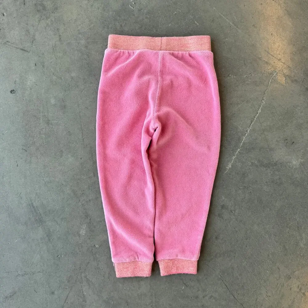 Vintage Y2K Juicy Couture 3T Pink Sparkle Soft Lounge Sweatpant Jogger